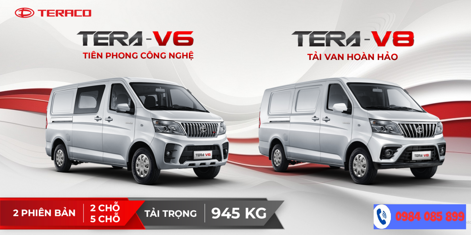SO SÁNH XE VAN TERA V6 VÀ TERA V8