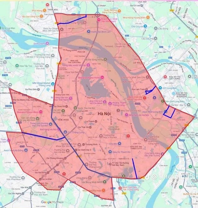 Bản đồ cấm xe tải tại Hà Nội mới nhất mở rộng cấm xe tải 2 tấn