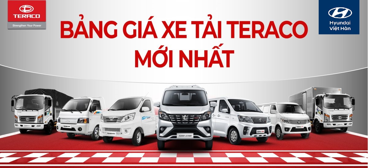 Bảng giá xe tải Teraco mới nhất năm 2025