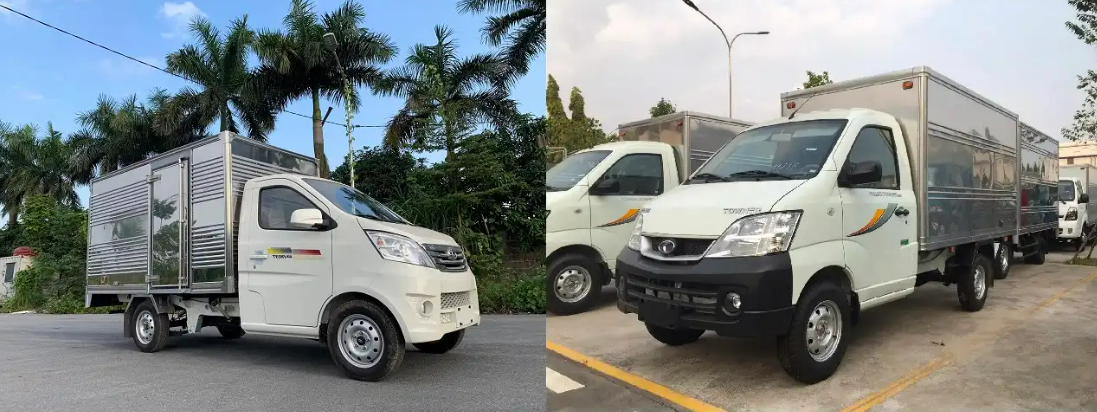 So sánh xe tải Tera 100 và Towner 990 thùng kín