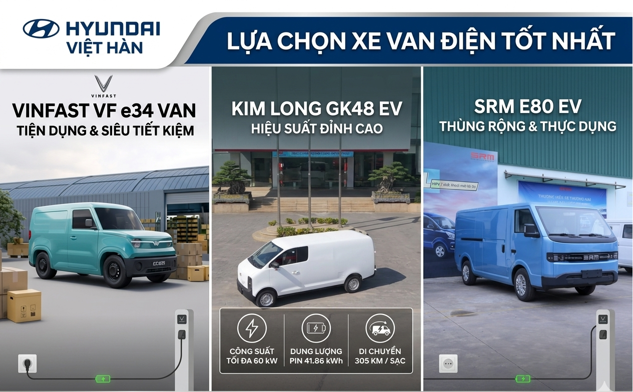 Bài viết phân tích so sánh xe van điện và van xăng