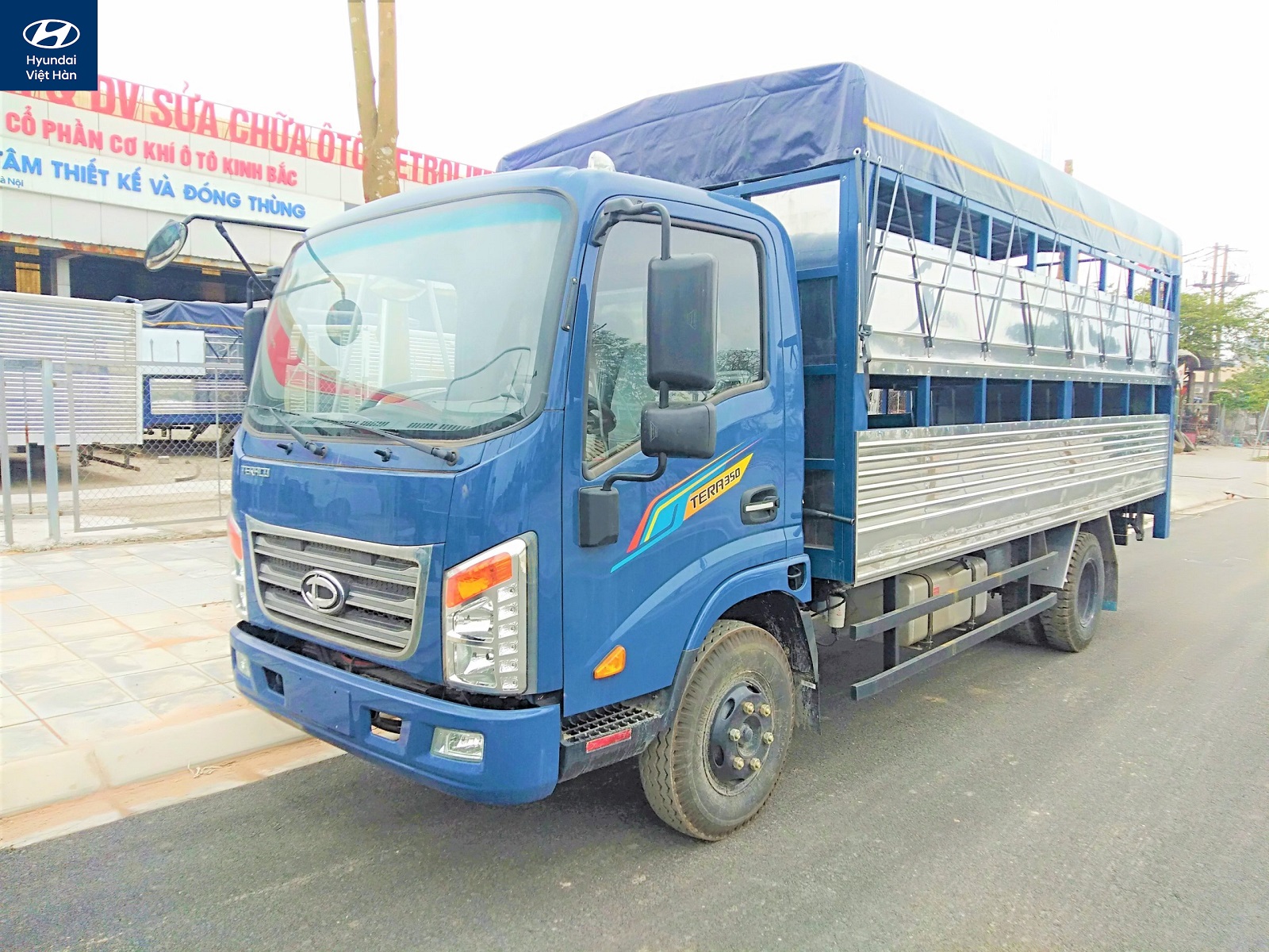 Xe chở gia súc Tera 350 gắn bửng nâng hạ thủy lực