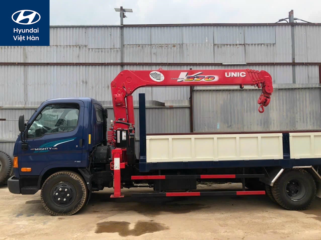 Ngoại hình xe gắn cẩu 3 tấn Hyundai 110XL