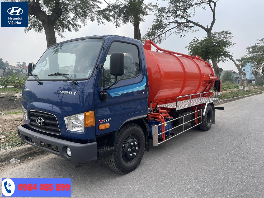 Xe tải Hyundai W11S bồn hút chất thải 