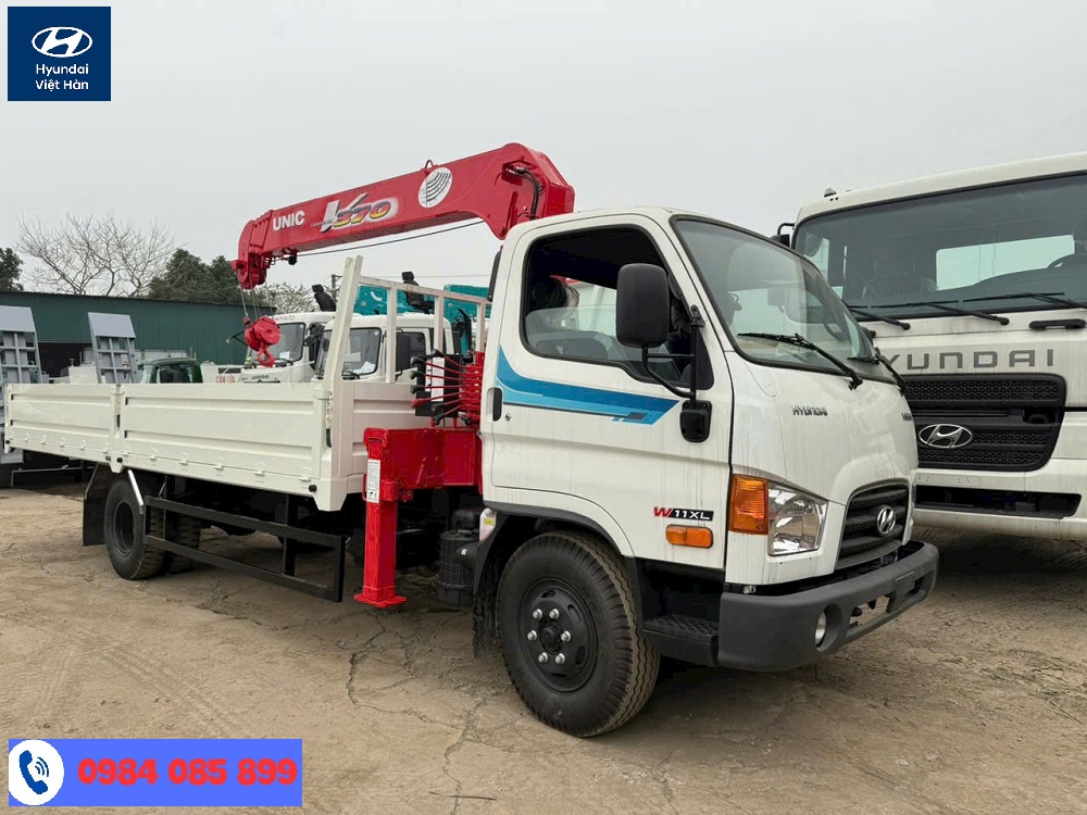 Xe tải Hyundai W11XL gắn cẩu Unic URV344