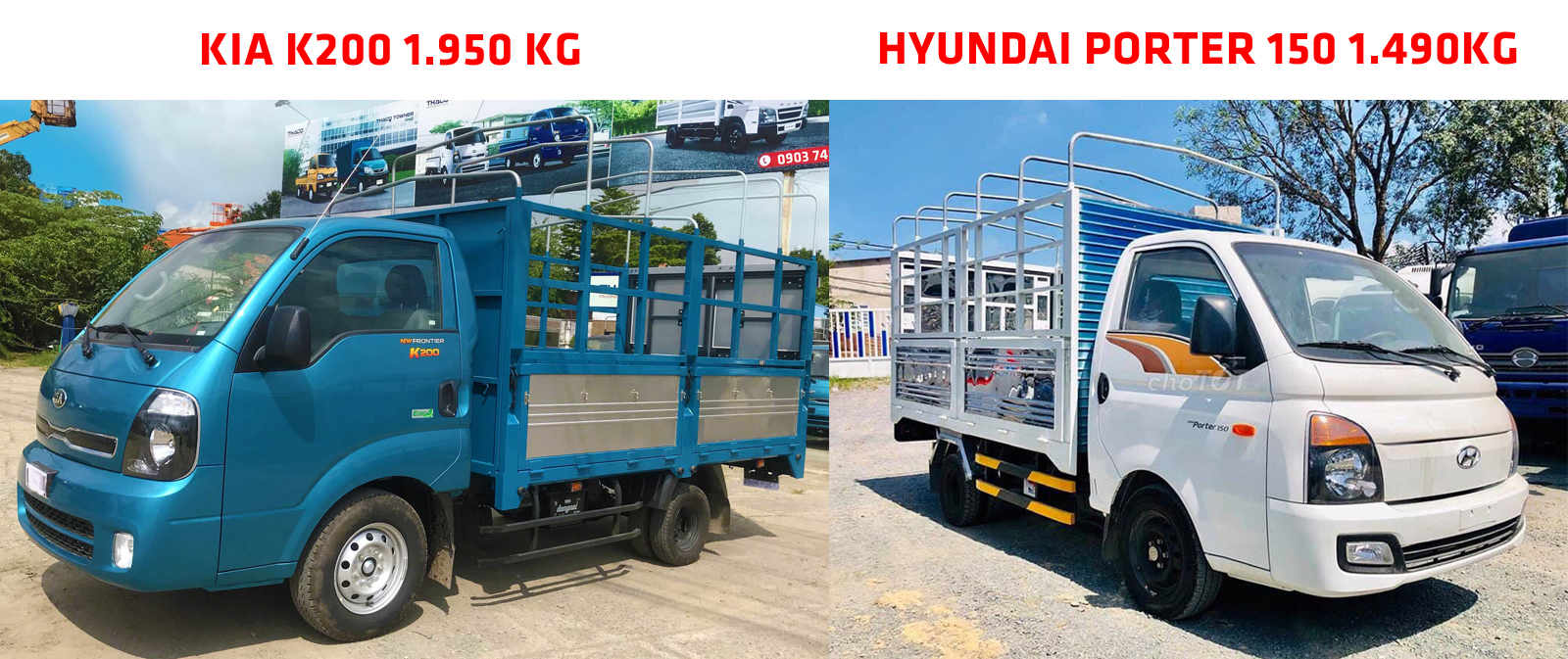 Hyundai H150 và Kia K200 xe tải nào tốt hơn ?