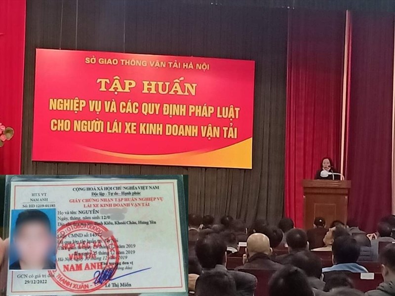 Giấy chứng nhận tập huấn nghiệp vụ lái xe kinh doanh vận tải