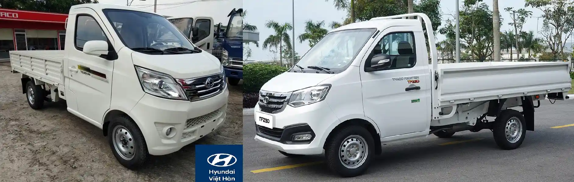 So sánh xe tải Tera 100 và Frontier TF230